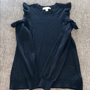 MICHAEL Michael Kors Ruffled Cold Shoulder Sweater